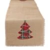 DII® 108" Embroidered Tree Burlap Table Runner
