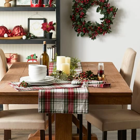 DII® 108" Christmas Plaid Table Runner 13 DII® 108" Christmas Plaid Table Runner - Image 11