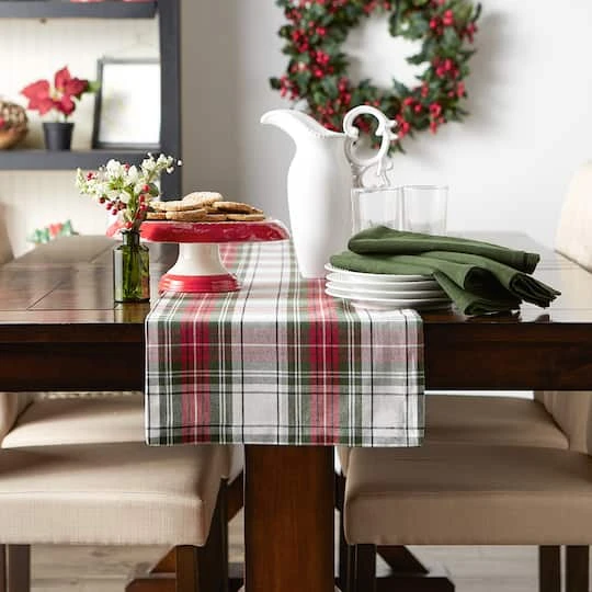 DII® 108" Christmas Plaid Table Runner 6 DII® 108" Christmas Plaid Table Runner - Image 4