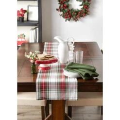 DII® 108" Christmas Plaid Table Runner 18 DII® 108" Christmas Plaid Table Runner -Michaels X-Mas Decor D540109S 4