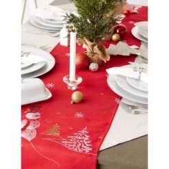 DII® 108" Snowman Embroidered Table Runner -Michaels X-Mas Decor D540114S 10
