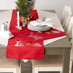DII® 108" Snowman Embroidered Table Runner -Michaels X-Mas Decor D540114S 11