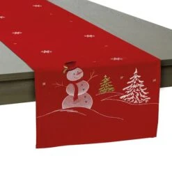 DII® 108" Snowman Embroidered Table Runner -Michaels X-Mas Decor D540114S 2