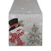DII® 70" Grey Snowman Embroidered Table Runner -Michaels X-Mas Decor D540118S 1