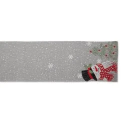 DII® 70" Grey Snowman Embroidered Table Runner -Michaels X-Mas Decor D540118S 2