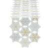DII® 54" White And Gold Embroidered Snowflakes Table Runner -Michaels X-Mas Decor D540123S 1