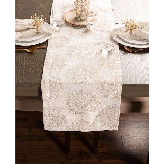 DII® 72'' Winter Sparkle Jacquard Table Runner 5 DII® 72'' Winter Sparkle Jacquard Table Runner - Image 3