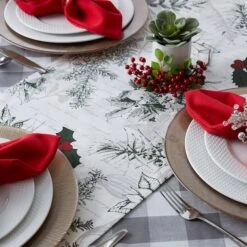 DII® 72'' Holiday Botanical Printed Table Runner -Michaels X-Mas Decor D540129S 5