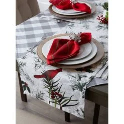 DII® 72'' Holiday Botanical Printed Table Runner -Michaels X-Mas Decor D540129S 8