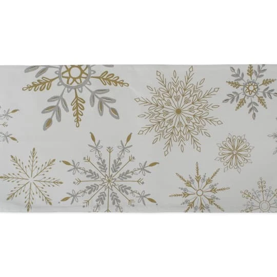 DII® 72'' Snowflake Sparkle Printed Table Runner 7 DII® 72'' Snowflake Sparkle Printed Table Runner - Image 5