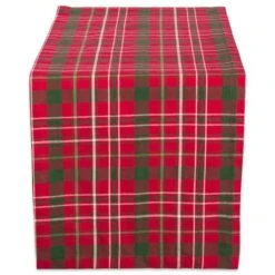 DII® 108" Tartan Holly Plaid Table Runner -Michaels X-Mas Decor D540140S 1 1