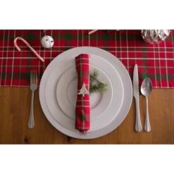 DII® 108" Tartan Holly Plaid Table Runner -Michaels X-Mas Decor D540140S 3