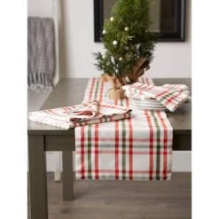 DII® 108" Jolly Tree Collection Nutcracker Plaid Table Runner -Michaels X-Mas Decor D540143S 4