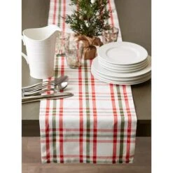 DII® 108" Jolly Tree Collection Nutcracker Plaid Table Runner -Michaels X-Mas Decor D540143S 5