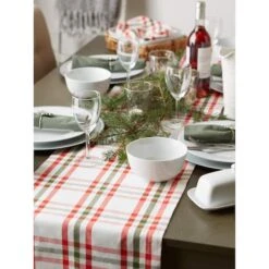 DII® 108" Jolly Tree Collection Nutcracker Plaid Table Runner -Michaels X-Mas Decor D540143S 8
