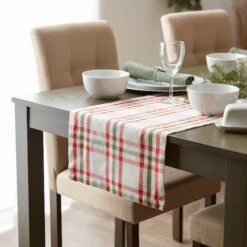 DII® 108" Jolly Tree Collection Nutcracker Plaid Table Runner -Michaels X-Mas Decor D540143S 9