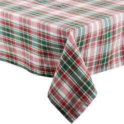 DII® 52" Yuletide Plaid Tablecloth