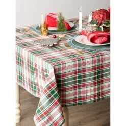 DII® 52" Yuletide Plaid Tablecloth -Michaels X-Mas Decor D540145S 8
