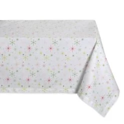 DII® 52" Christmas Star Print Tablecloth 10 DII® 52" Christmas Star Print Tablecloth -Michaels X-Mas Decor D540171S 1 1
