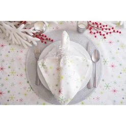 DII® 52" Christmas Star Print Tablecloth 12 DII® 52" Christmas Star Print Tablecloth -Michaels X-Mas Decor D540171S 3