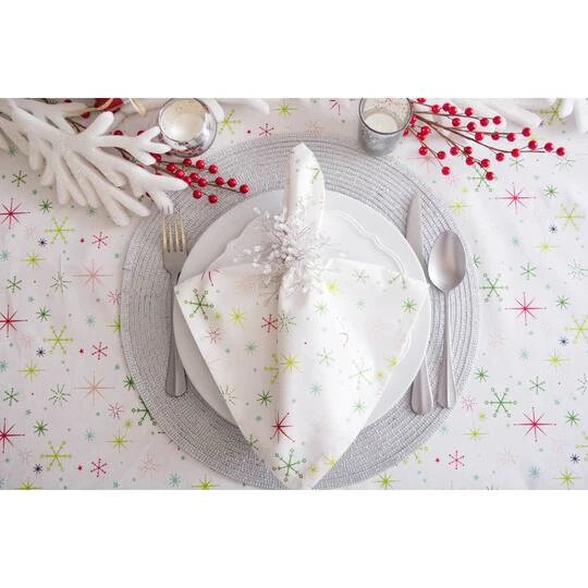 DII® 52" Christmas Star Print Tablecloth 6 DII® 52" Christmas Star Print Tablecloth - Image 4