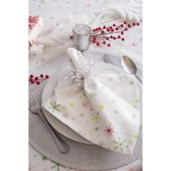 DII® 52" Christmas Star Print Tablecloth 15 DII® 52" Christmas Star Print Tablecloth -Michaels X-Mas Decor D540171S 6