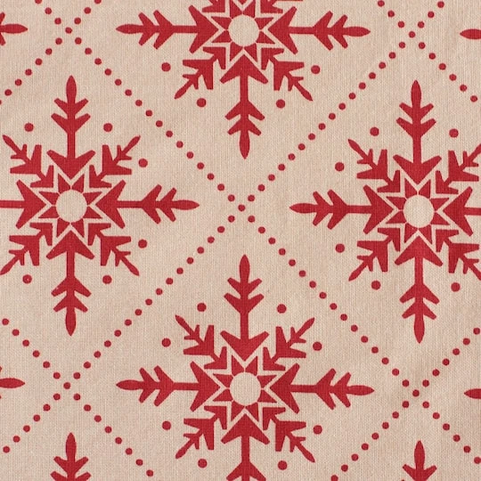 DII® 70" Round Scandinavian Snowflakes Printed Tablecloth 5 DII® 70" Round Scandinavian Snowflakes Printed Tablecloth - Image 3