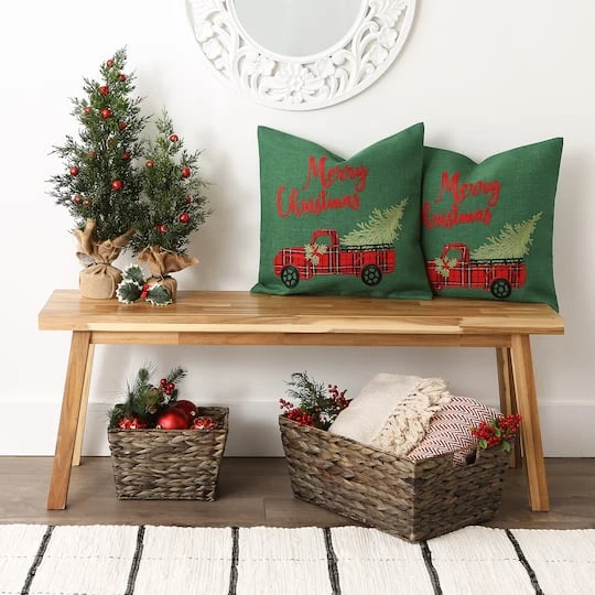 DII® Merry Christmas Truck Embroidered Pillow Cover Set 10 DII® Merry Christmas Truck Embroidered Pillow Cover Set - Image 8