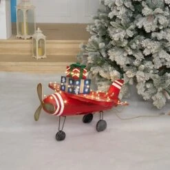28.5" LED Plane With Gift Box Sculpture -Michaels X-Mas Decor D544199S 2