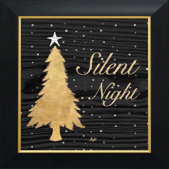 Timeless Frames® Gold Tree Silent Night Square Framed Wall Décor 4 Timeless Frames® Gold Tree Silent Night Square Framed Wall Décor - Image 2
