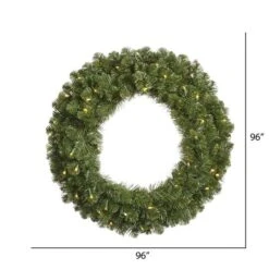 96" Warm White LED Grand Teton Wreath -Michaels X-Mas Decor D575183S 3