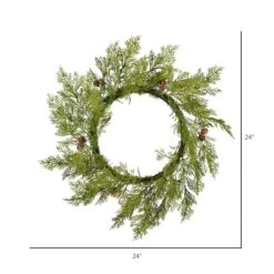 24" Cedar Pinecone Wreath -Michaels X-Mas Decor D575237S 2