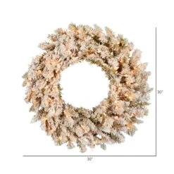 30" Clear Dura-Lit® Frosted Gold Wreath -Michaels X-Mas Decor D575251S 4