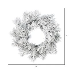 24" Frosted Beckett Pine Wreath -Michaels X-Mas Decor D575253S 2