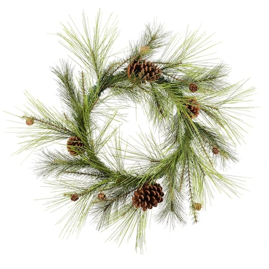 24" Larkspur Pine Wreath 4 24" Larkspur Pine Wreath - Image 2