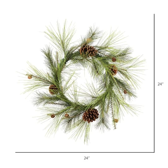 24" Larkspur Pine Wreath 5 24" Larkspur Pine Wreath - Image 3