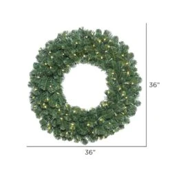 36" Warm White LED Oregon Fir Double Door Wreath Halves -Michaels X-Mas Decor D575270S 2