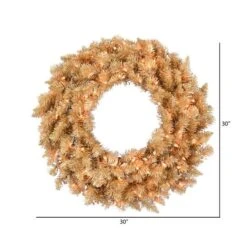 30" Clear Dura-Lit® Gold Fir Wreath -Michaels X-Mas Decor D575279S 4