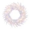 24" Pre-Lit Sparkle White Spruce Artificial Christmas Wreath, Warm White LED Lights 1 24" Pre-Lit Sparkle White Spruce Artificial Christmas Wreath, Warm White LED Lights -Michaels X-Mas Decor D575290S 1