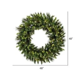 48" Bangor Mixed Pine Wreath, Warm White Dura-Lit® LED Mini Lights 9 48" Bangor Mixed Pine Wreath, Warm White Dura-Lit® LED Mini Lights -Michaels X-Mas Decor D575300S 3