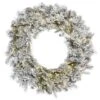 30" Pre-Lit Flocked Kiana Artificial Christmas Wreath, Warm White Wide Angle LED Lights -Michaels X-Mas Decor D575337S 1