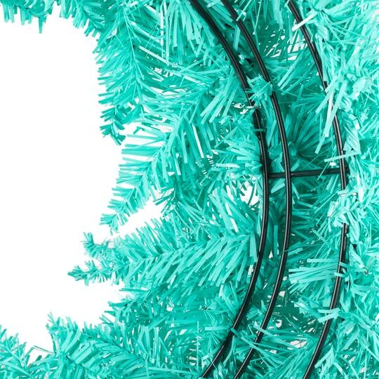 24" Unlit Aqua Fir Artificial Christmas Wreath 7 24" Unlit Aqua Fir Artificial Christmas Wreath - Image 5