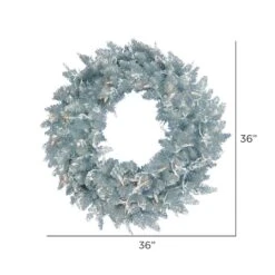 36" Pre-Lit Silver Fir Artificial Christmas Wreath, Warm White Dura-Lit LED Lights -Michaels X-Mas Decor D575344S 4