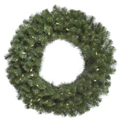 42" Warm White LED Lights Douglas Fir Artificial Christmas Wreath -Michaels X-Mas Decor D575356S 1 1