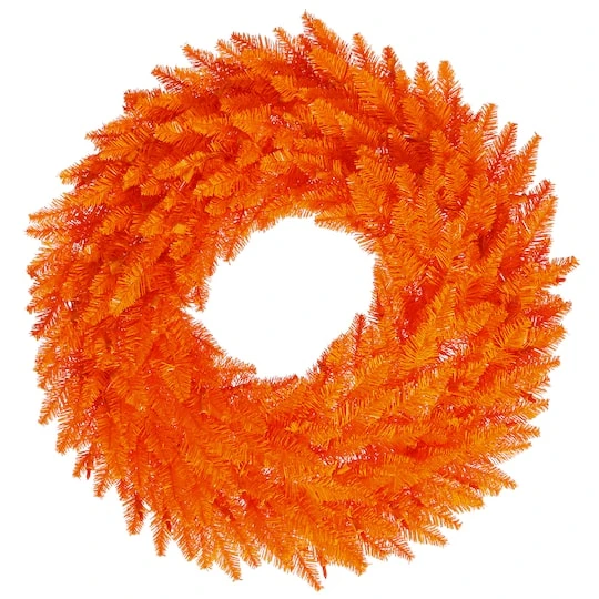 24" Orange Fir Artificial Christmas Wreath 4 24" Orange Fir Artificial Christmas Wreath - Image 2