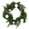 22" Green Cypress Blend Ornaments & Pinecones Christmas Wreath
