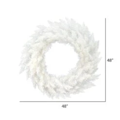 48" Sparkle White Spruce Christmas Wreath 12 48" Sparkle White Spruce Christmas Wreath -Michaels X-Mas Decor D575440S 3