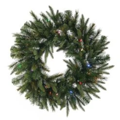 30" Pre-Lit Cashmere Christmas Wreath, Multicolor LED Lights 6 30" Pre-Lit Cashmere Christmas Wreath, Multicolor LED Lights -Michaels X-Mas Decor D575443S 1 1