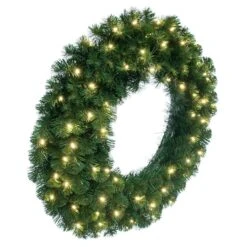 30" Oregon Fir Christmas Wreath, Warm White LED Lights -Michaels X-Mas Decor D575454S 21