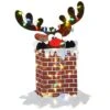 47'' Pre-Lit Reindeer Stuck In Chimney Decoration -Michaels X-Mas Decor D619774S 1